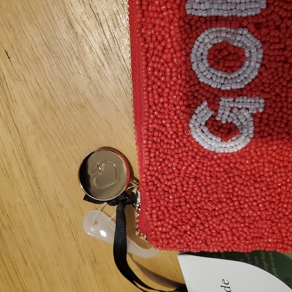 Kate Spade Limited Edition "Going To Target" Beaded Zip Pouch - Picture 2 of 6